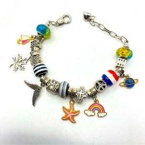 Colorful Beaded Charm Bracelet European Style Beads & Charms